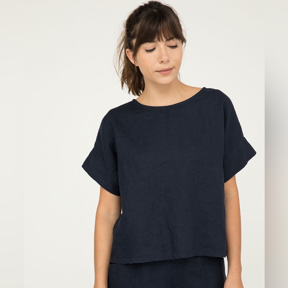 Elizabeth Suzann Georgia Tee in Midweight Linen